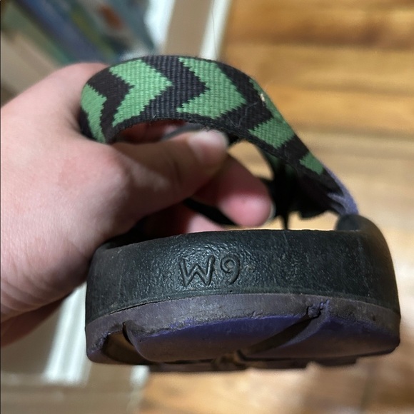 Chaco Black and Green Sandals - Picture 3 of 3